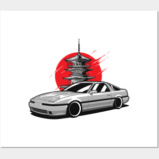 Silver Supra MK3 Classic JDM Posters and Art